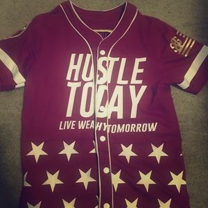 Hustle today baseball shirt